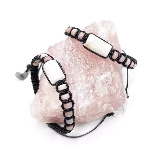 SZN947 WEBP Bransoletka makramowa kamień księżycowy opal i akwenturyn Magneska.webp