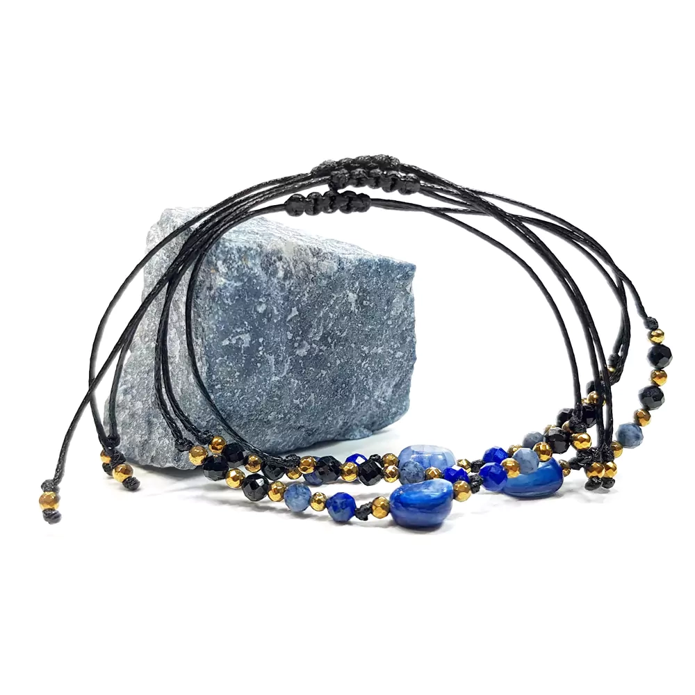 SZN953 webp Bransoletka kyanit, lapis lazuli, dumortieryt, czarny turmalin i hematyt Magneska biżuteri.webp