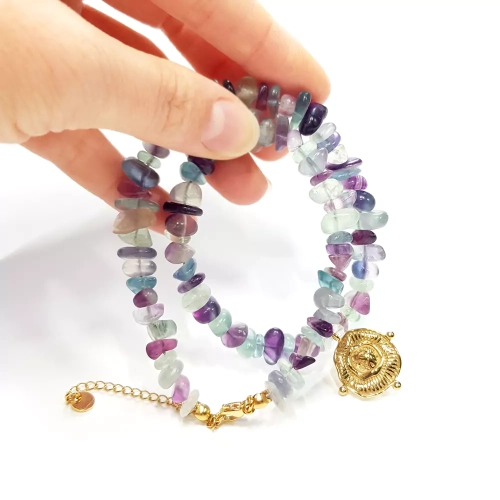 NAW862 WEBP Naszyjnik choker fluoryt tęczowy Magneska biżuteria 4.webp