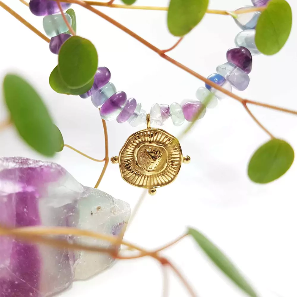 NAW862 WEBP Naszyjnik choker fluoryt tęczowy Magneska biżuteria.webp