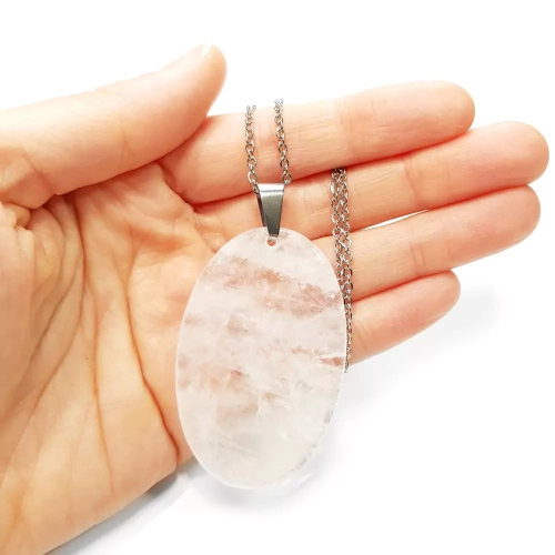 NAW865 WEBP Naszyjnik kryształ górski owal na łańcuszku Magneska biżuteria 3.webp