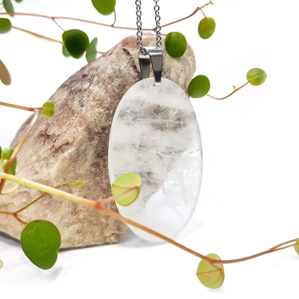 NAW865 WEBP Naszyjnik kryształ górski owal na łańcuszku Magneska biżuteria.webp