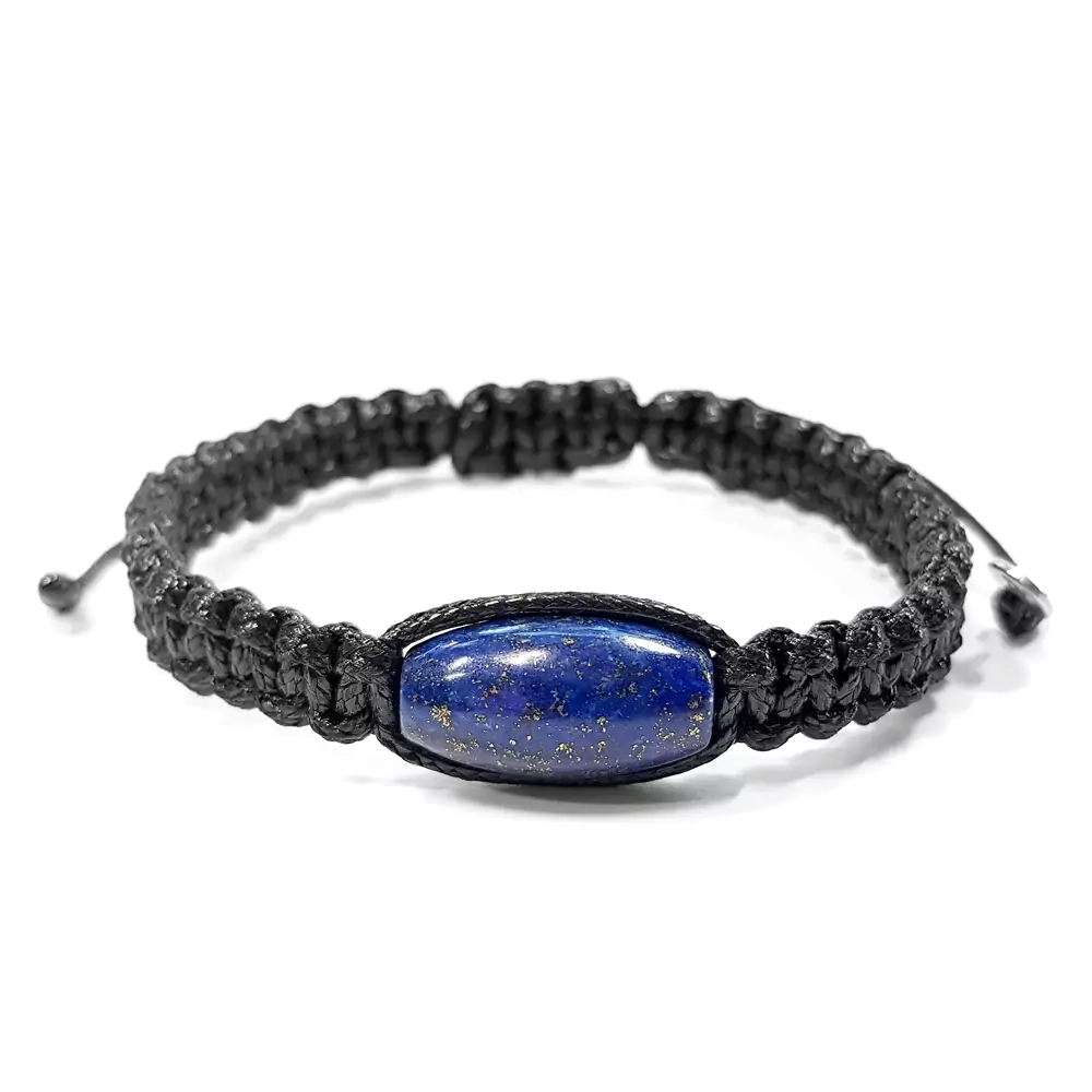 MES305 WEBP Bransoletka makramowa lapis lazuli Magneska biżuteria męska.webp