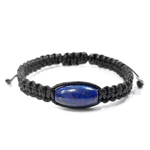 MES305 WEBP Bransoletka makramowa lapis lazuli Magneska biżuteria męska.webp