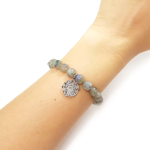 KAM810 WEBP Bransoletka labradoryt i Hamsa Magneska biżuteria z kamieni naturalnych 3.webp