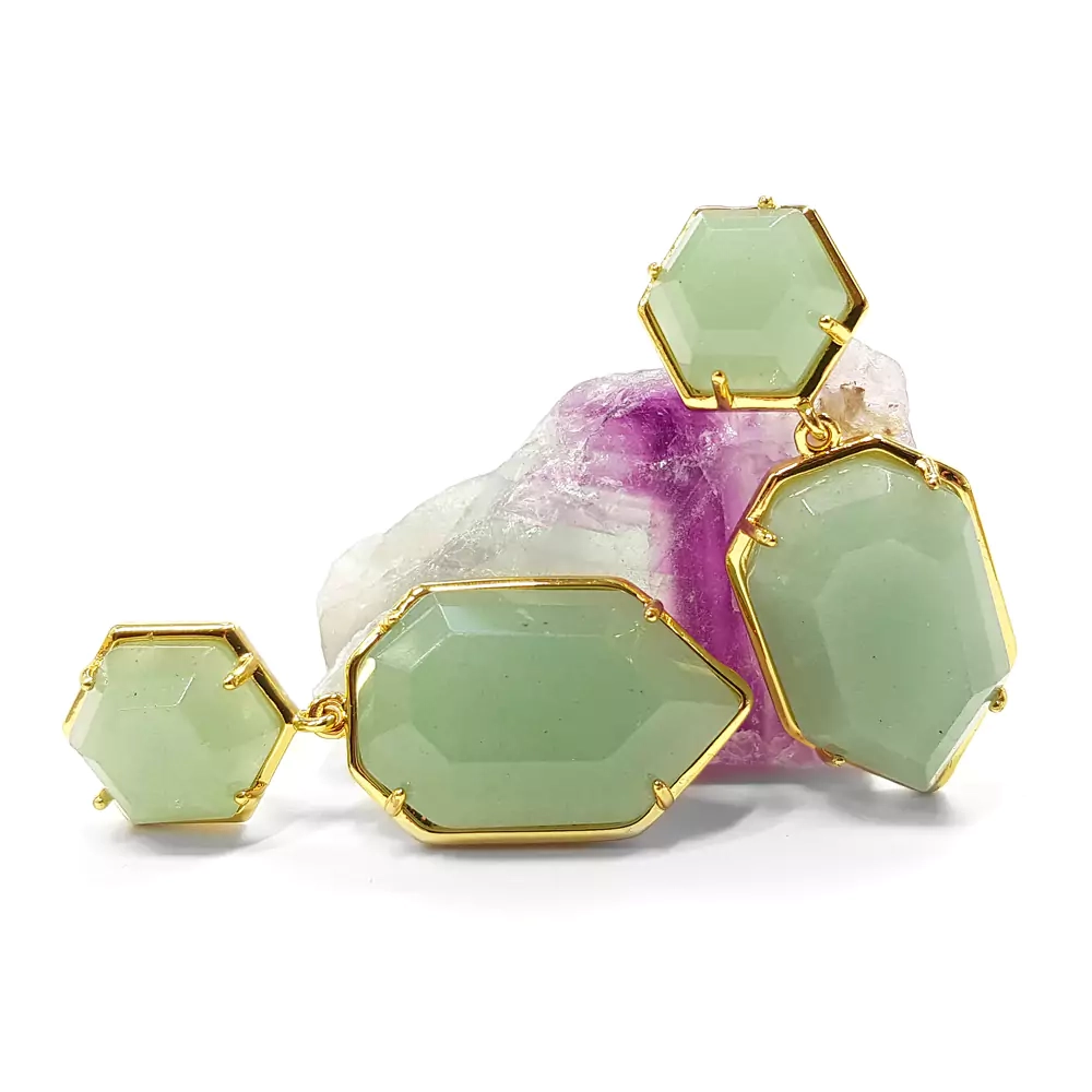 KST693 WEBP Kolczyki awenturyn w złotej oprawie Magneska biżuteria.webp