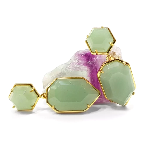 KST693 WEBP Kolczyki awenturyn w złotej oprawie Magneska biżuteria.webp