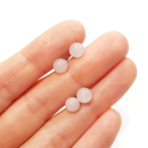 KST700 WEBP Kolczyki sztyfty kwarc różowy Magneska biżuteria z kamieni naturalnych 2.webp