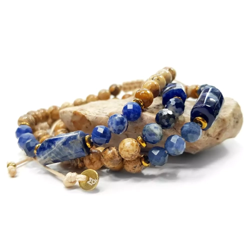 MES307 WEBP ransoletka męska sodalit i jaspis pejzażowy magneska biżuteria.webp