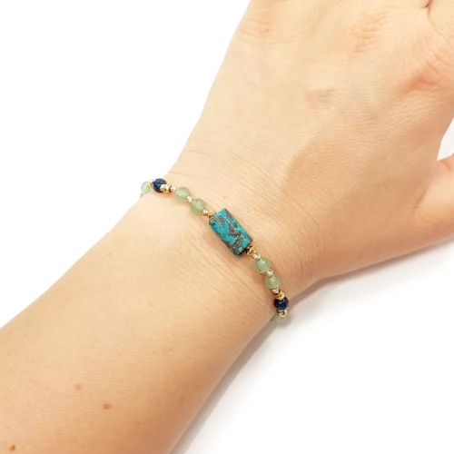 FULLNESS030 WEBP Bransoletka chryzokola, awenturyn, lapis lazuli Magneska biżuteria 3.webp