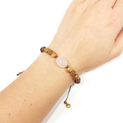 SZN991 WEBP Bransoletka Pebbles kwarc różowy, jaspis pejzażowy, agat brązowy, tygrysie oko i hematyt Magneska biżuteria 4.webp