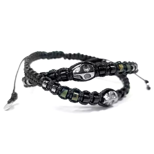 MES310 WEBP Bransoletka męska makrama hematyt, onyks i jaspis kambaba Magneska biżuteria.webp