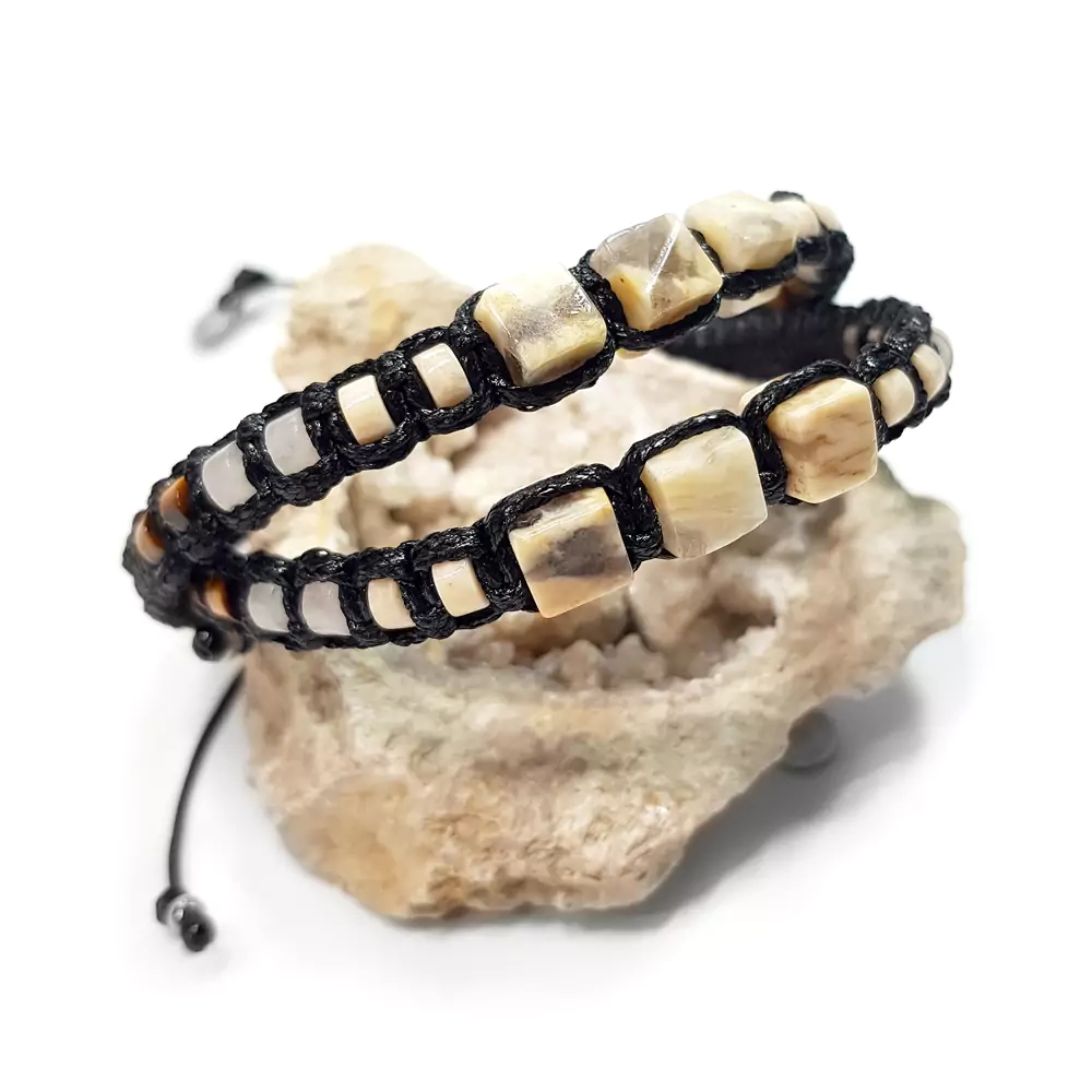 MES315 WEBP Bransoletka opal żółty, kamień rzeczny, różowy awenturyn i tygrysie oko Magneska biżuteria męska z kamieni naturalnych.webp