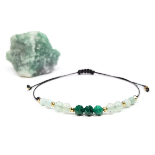 SZN1004 WEBP Bransoletka malachit, awenturyn, amazonit i hematyt Magneska biżuteria z kamieni naturalnych 3.webp