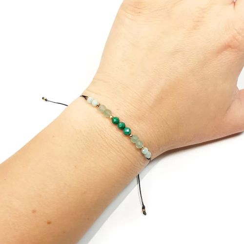 SZN1004 WEBP Bransoletka malachit, awenturyn, amazonit i hematyt Magneska biżuteria z kamieni naturalnych 4.webp