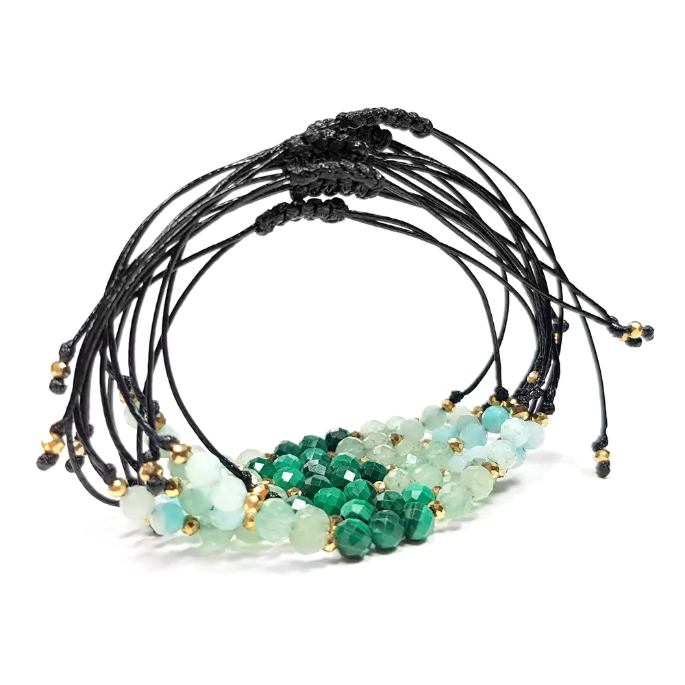 SZN1004 WEBP Bransoletka malachit, awenturyn, amazonit i hematyt Magneska biżuteria z kamieni naturalnych.webp