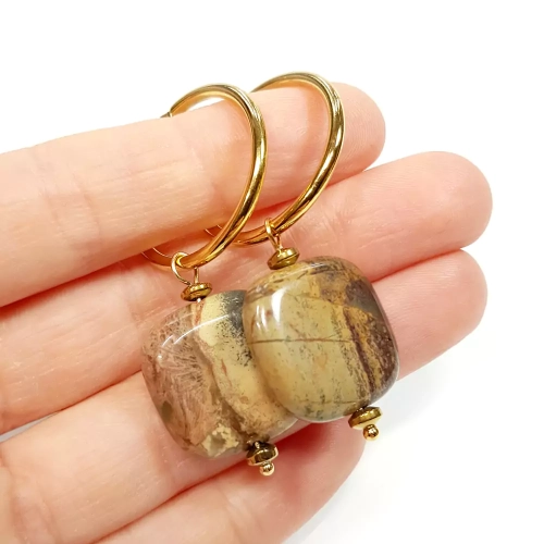 KST715 WEBP Kolczyki wiszące unikaty jaspis polichromowy Magneska biżuteria 3.webp