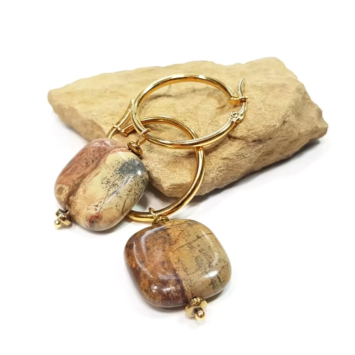 KST715 WEBP Kolczyki wiszące unikaty jaspis polichromowy Magneska biżuteria.webp