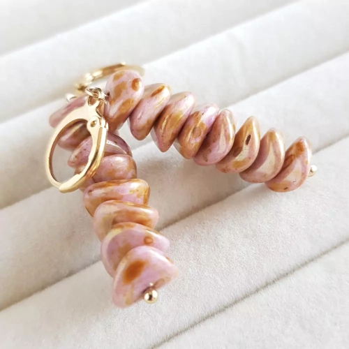 KST724 WEBP Kolczyki wiszące świderki Magneska kolczyki szklane  2.webp