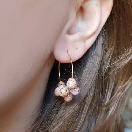 KST725 WBEP Koloczyki wiszące kółeczka i szklane krople Magneska biżuteria 4.webp