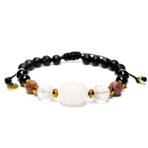 SZN1016 WEBP Bransoletka kwarc różowy, rodochrozyt, czarny turmalin i lawa wulkaniczna Magneska biżuteria 2.webp