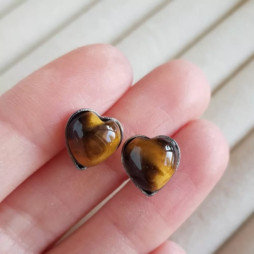 KST740 WEBP Kolczyki tygrysie oko sztyfty Magneska biżuteria 2.webp