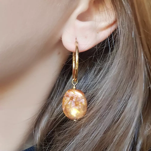 KST741 WEBP Kolczyki wiszące pastylki na złotych kółeczkach Magneska biżuteria 3.webp