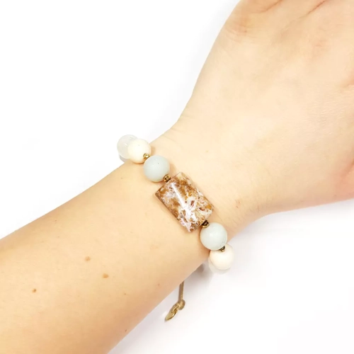 SZN1042 WEBP Bransoletka Bohemian z opalem i amazonitem Magneska biżuteria 3.webp