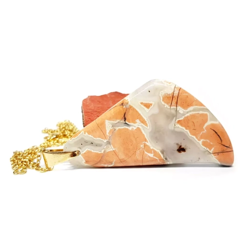 NAW948 WEBP Naszyjnik pomarańczowy jaspis Magneska biżuteria z kamieni naturalnych.webp