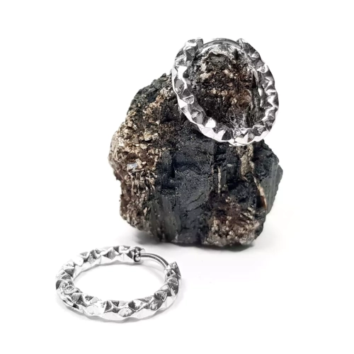 KST751 WEPB Kolczyki kółeczka diamentowe stal chirurgiczna Magneska biżuteria.webp