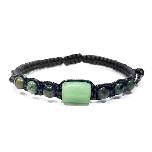 MES323 WEBP Bransoletka męska awenturyn i jaspis kambaba Magneska biżuteria 2.webp