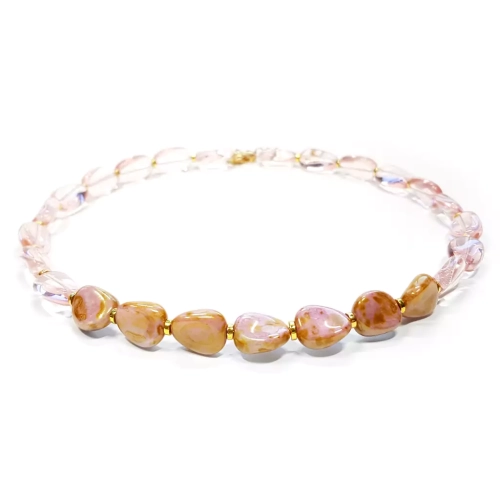 NAW979 WEBP Naszyjnik szklane koraliki i hematyt Magneska kolekcja Verre.webp