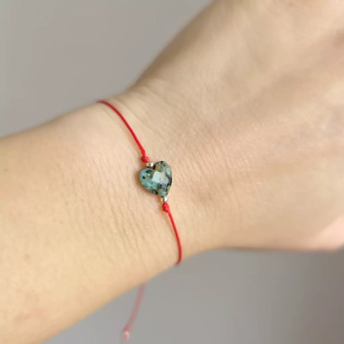 WishYou140 webp WishYouLuck turkus afrykański serce i srebro p.925 bransoletka szczęścia na czerwonym sznurku Magneska biżuteria Zielona Góra 6.webp