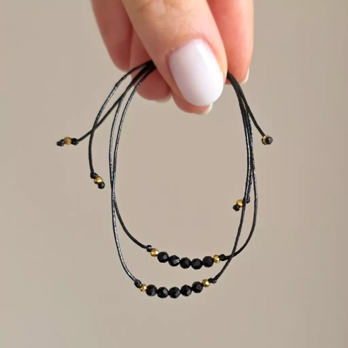 SZN1115 webp Bransoletka czarny turmalin i hematyt na czarnym sznurku v.4 Magneska biżuteria z kamieni naturalnych 6.webp