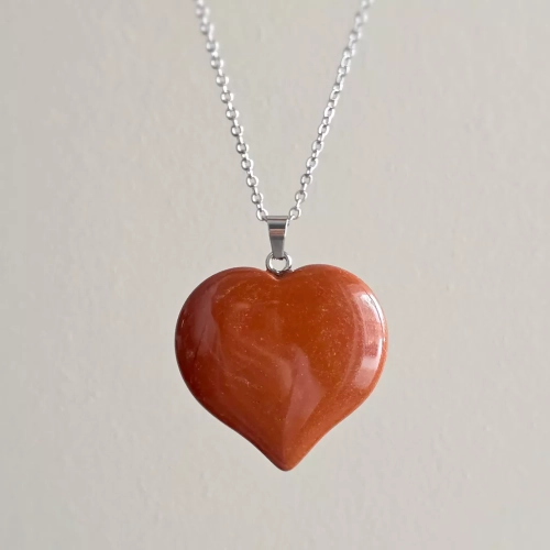 NAW1136 webo Naszyjnik unikat jaspis czerwony serce stal chirurgiczna Magneska 3.webp