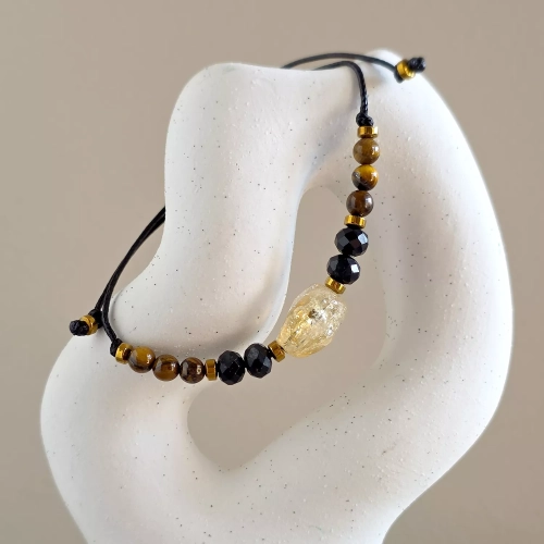 SZN1121 webp Bransoletka cytryn, czarny turmalin, tygrysie oko i hematyt na czarnym sznurku Magneska 7.webp