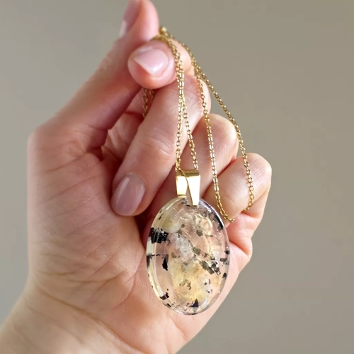 NAW1145 webp Naszyjnik cytryn i czarny turmalin na łańcuszku złota stal chirurgiczna Sparkles unique Magneska 7.webp