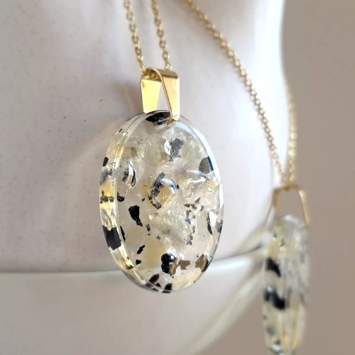 NAW1145 webp Naszyjnik cytryn i czarny turmalin na łańcuszku złota stal chirurgiczna Sparkles unique Magneska.webp