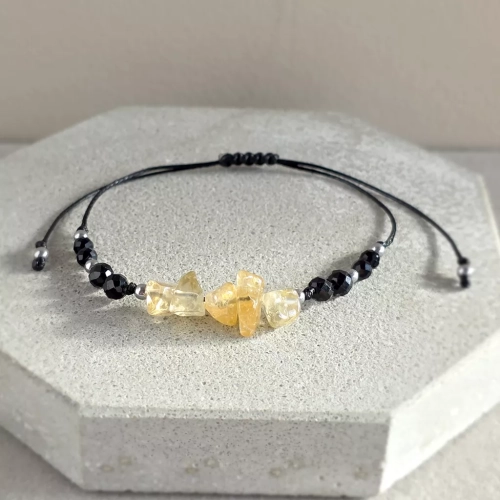 SZN1124 webp Bransoletka cytryn, czarny turmalin i hematyt na czarnym sznurku v.2 Magneska biżuteria Zielona Góra 2.webp