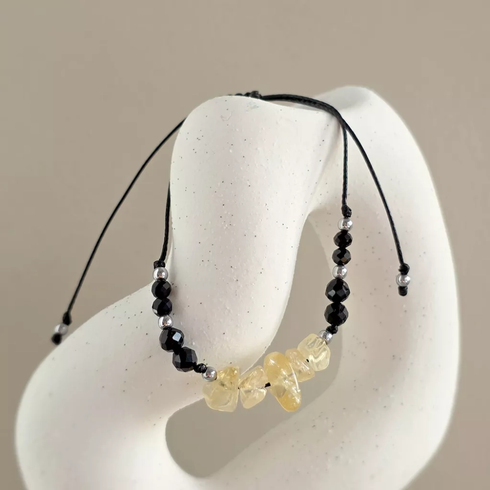 SZN1124 webp Bransoletka cytryn, czarny turmalin i hematyt na czarnym sznurku v.2 Magneska biżuteria Zielona Góra 3.webp