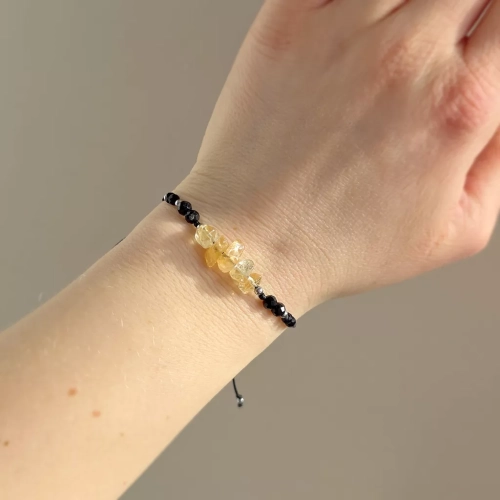 SZN1124 webp Bransoletka cytryn, czarny turmalin i hematyt na czarnym sznurku v.2 Magneska biżuteria Zielona Góra 6.webp