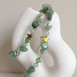 Naszyjnik unikat choker nieregularny awenturyn i hematyt