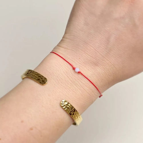 WishYou147 wep WishYouLuck niebieski agat koronkowy mini bransoletka szczęścia na czerwonym sznurku Magneska 5.webp