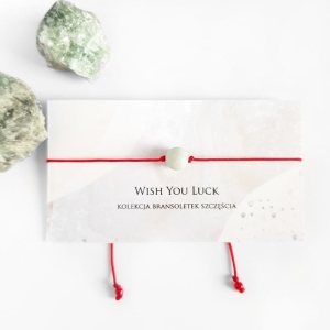 WishYouLuck amazonit bransoletka szczęścia na czerwonym sznurku