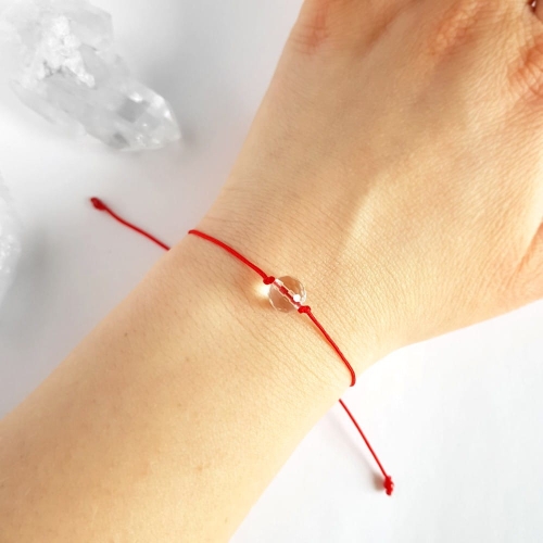 WishYouLuck kryształ górski big bransoletka szczęścia na czerwonym sznurku