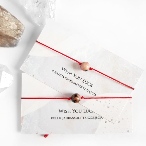 WishYouLuck rodonit big bransoletka szczęścia na czerwonym sznurku