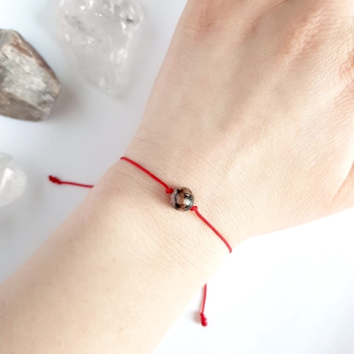 WishYouLuck rodonit big bransoletka szczęścia na czerwonym sznurku