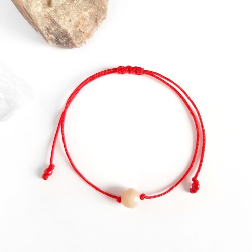 WishYouLuck kamień słoneczny bransoletka szczęścia na czerwonym sznurku