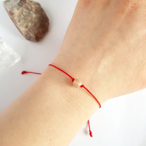 WishYouLuck kamień słoneczny bransoletka szczęścia na czerwonym sznurku