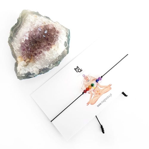 Balance - bransoletka wszystkie czakry - ametyst, lapis lazuli, niebieski agat, malachit, żółty turmalin, karneol, granat